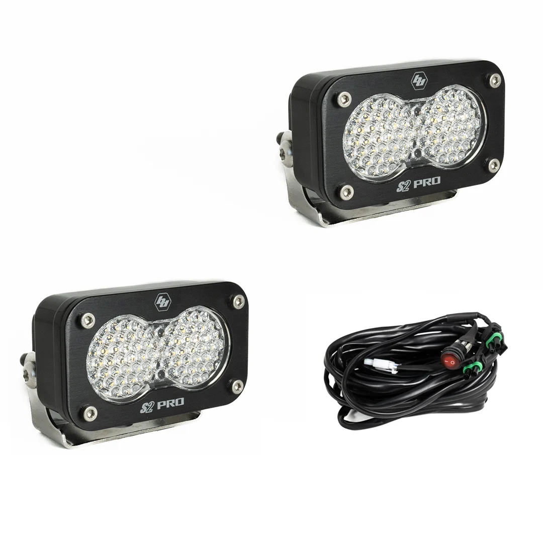 S2 Pro Series LED Light Pods Work/Scene Pattern <br> Length 2.93in X Depth 1.68in X Height 1.76in - Image 2