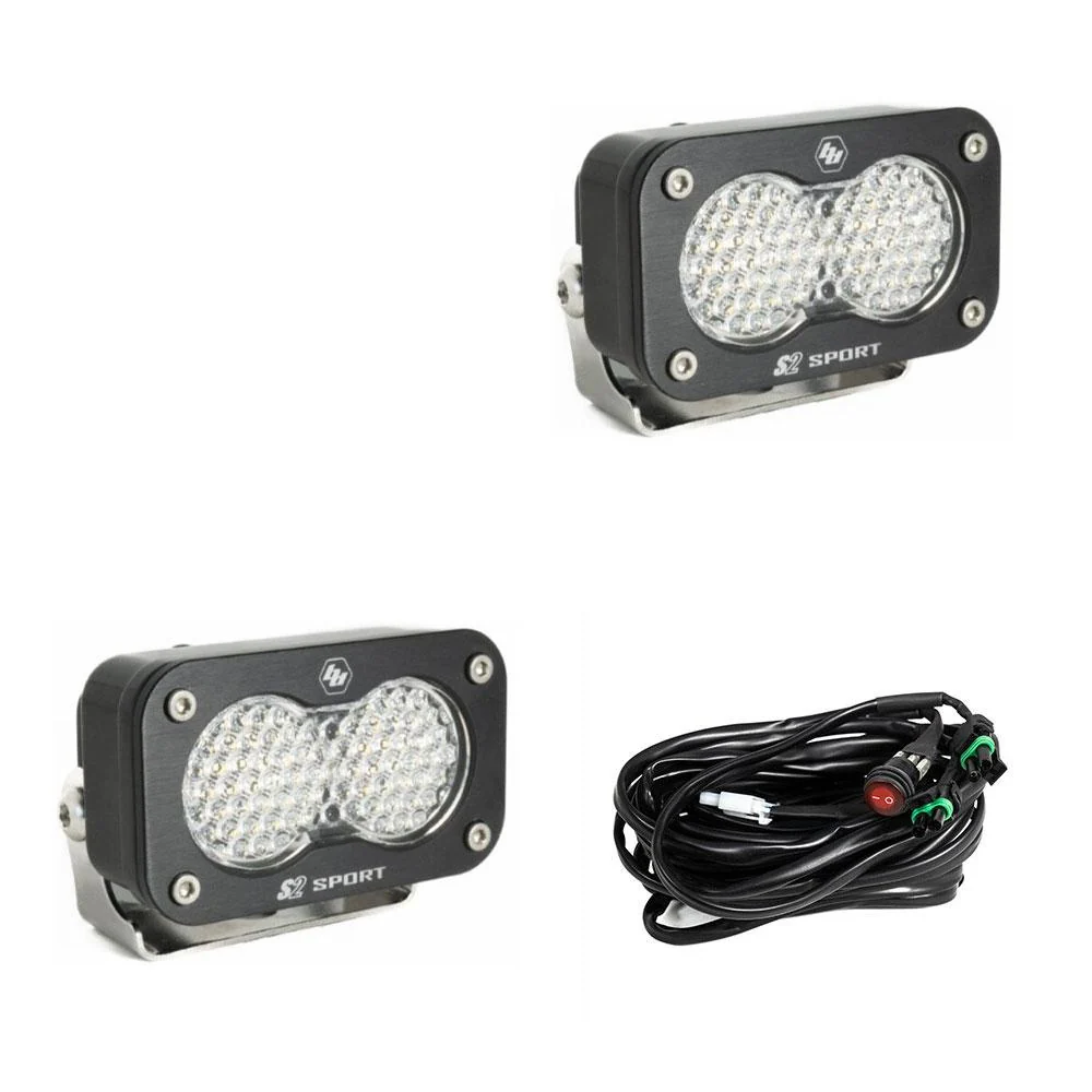 S2 Sport Work/Scene Pair LED Work Light <br> Length 2.93in X Depth 1.68in X Height 1.76in