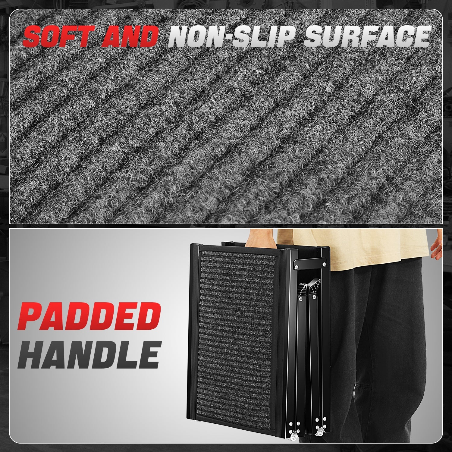 Portable Folding Non-Slip Stairs Dog Pet Ramp<br>66.9 in. L x 17.3 in. W - Image 4