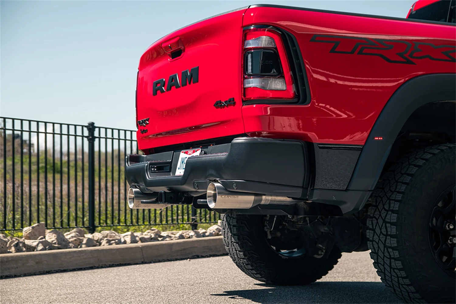 3in Dual Rear Exit Catback Exhaust System <br> 2021-2024 Ram 1500 - Image 4