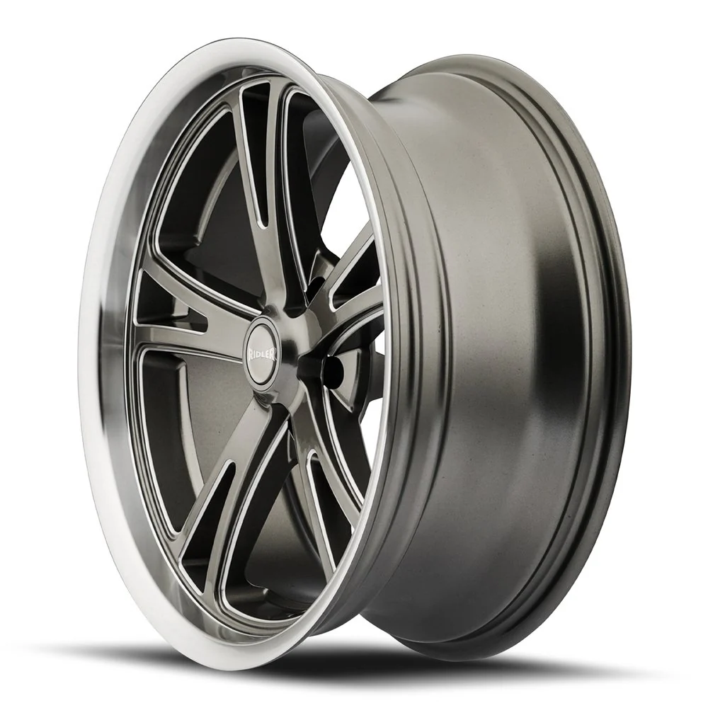 Style 610 17x8 in Gloss Grey Polished Wheel <br> 5x120.65 Bolt Pattern / 0 mm Offset / 83.82 mm Hub - Image 2