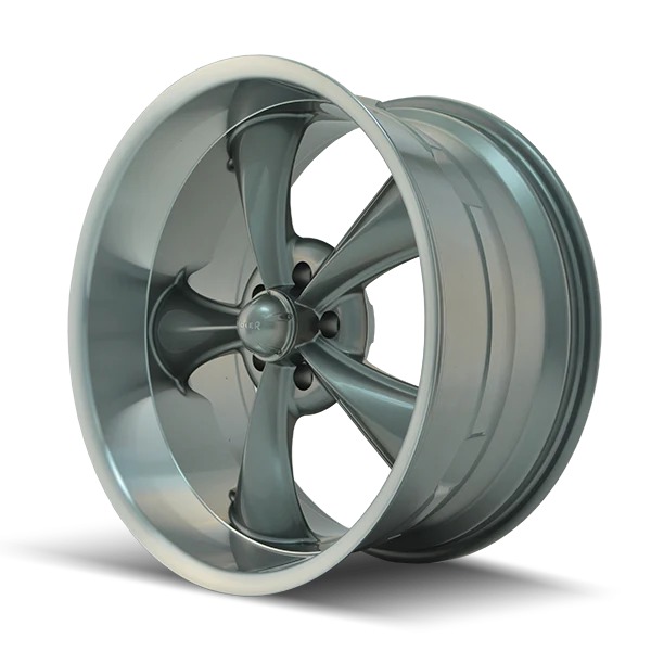 Style 695 18x9.5 in Gloss Grey Machined Wheel <br> 5x114.3 Bolt Pattern / 6 mm Offset / 83.82 mm Hub - Image 2