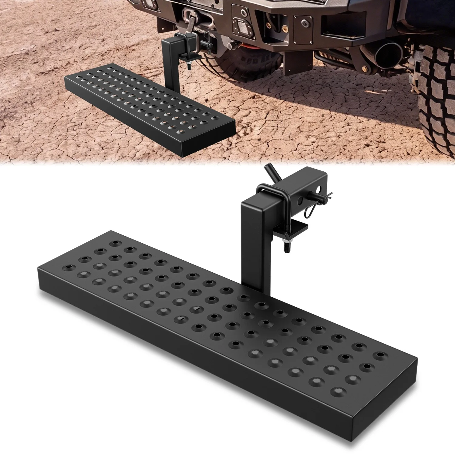 26 inch L X 7 inch W Step Dimensions Tow Hitch Step<br>Vehicles with 2 inch Tow Hitch Receiver