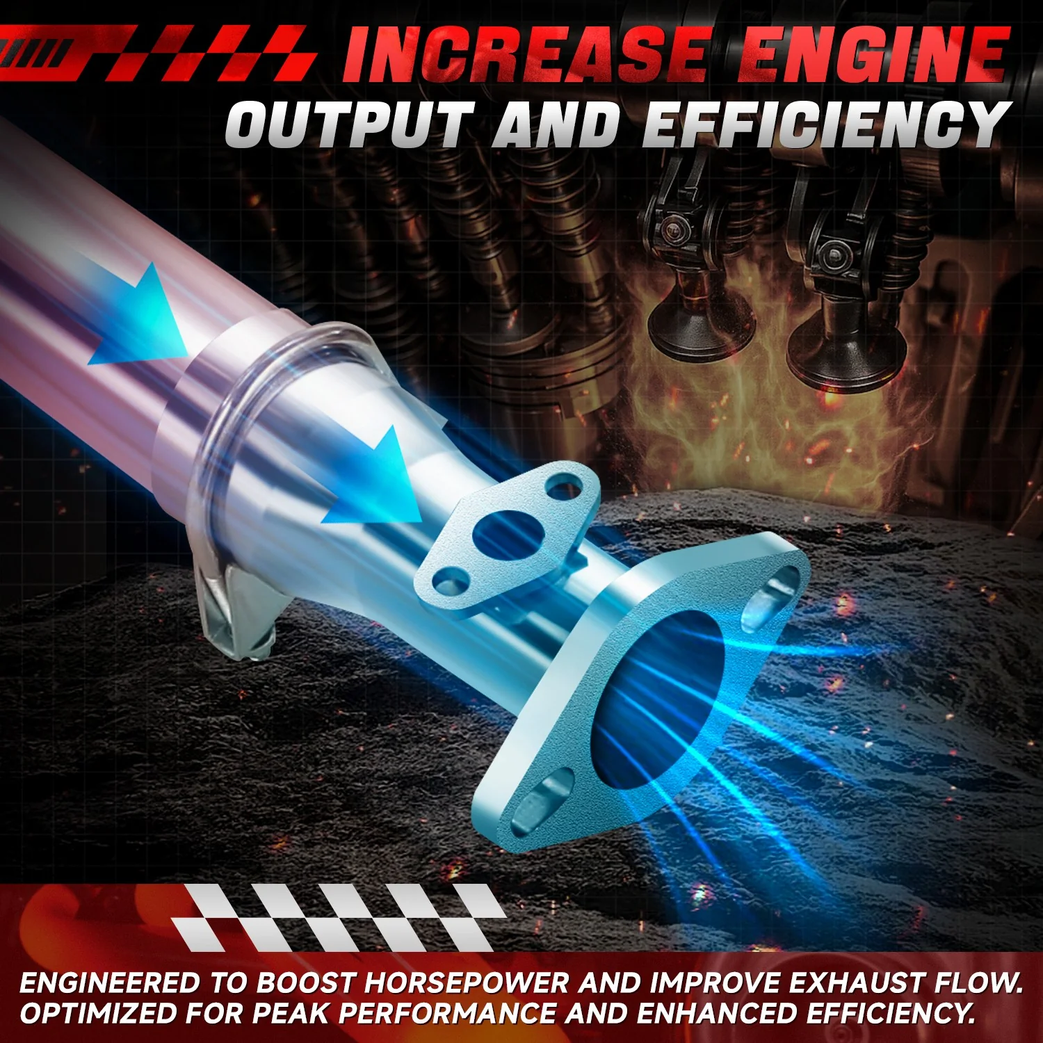 2x 6-2-1 Long Tube Exhaust Manifold Headers<br>88-95 Toyota Pickup 4Runner - Image 3