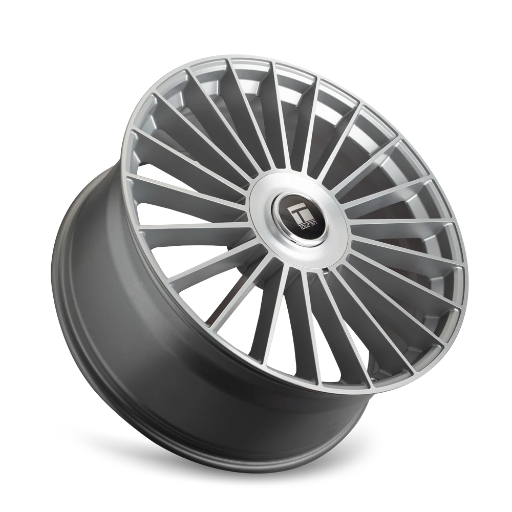 TR10 3610 22x9in Satin Silver Machined Wheel <br> 5x112/120 BP / 35 mm offset / 74.1 mm Hub - Image 3