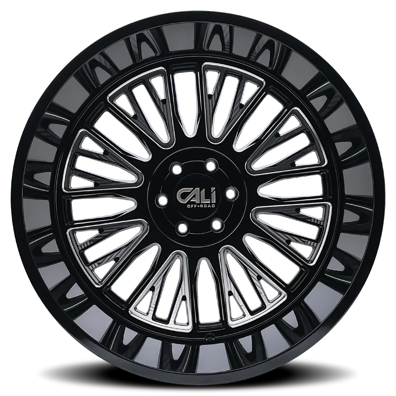 Vertex 9116 Gloss Black Milled Wheel <br> 75-26 Chevy MGC C/R Suburban Jeep Wrangler JK - Image 3
