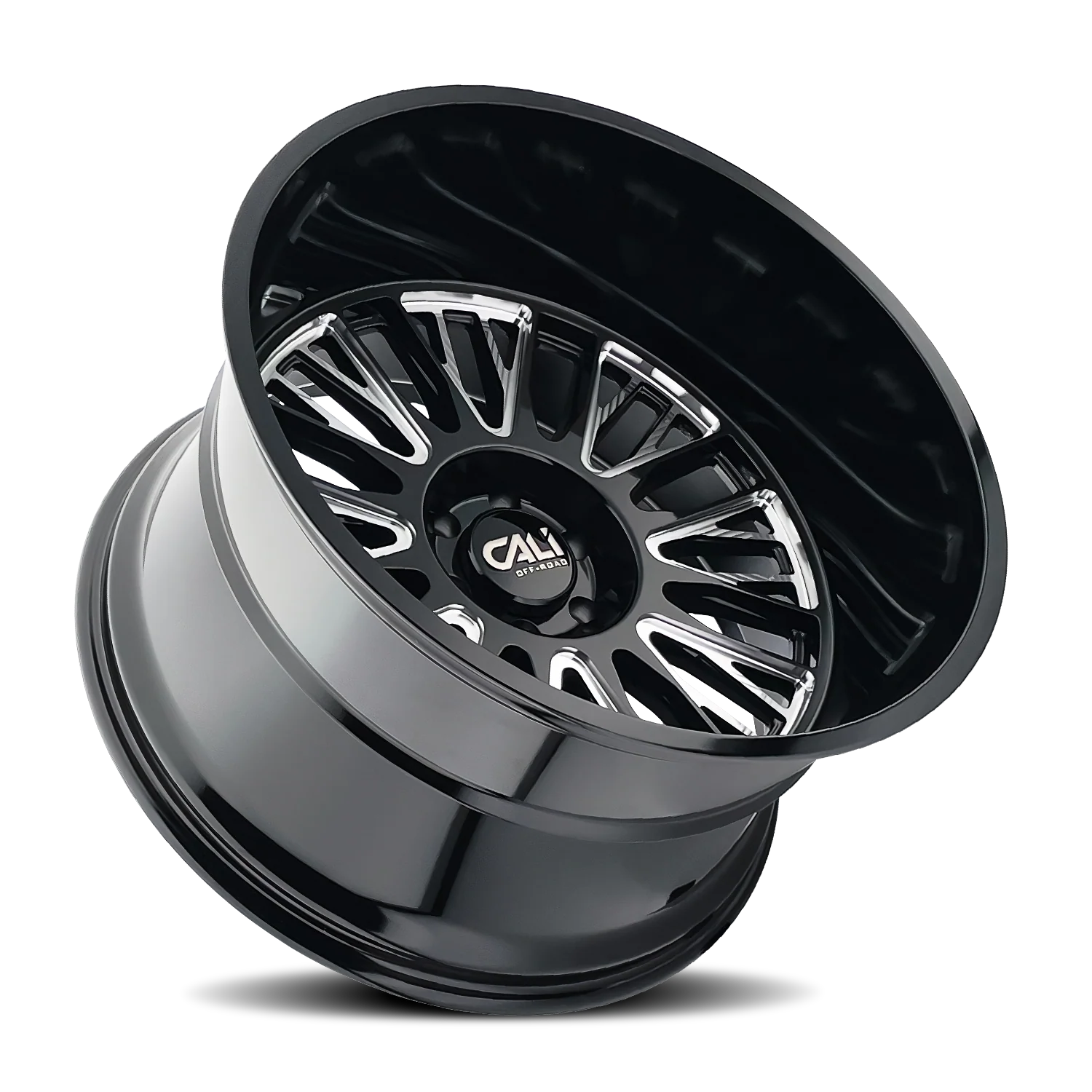 Vertex 9116 Gloss Black Milled Wheel <br> 24x14 / 6x139.7 BP / -76mm Offset / 106mm Hub - Image 2
