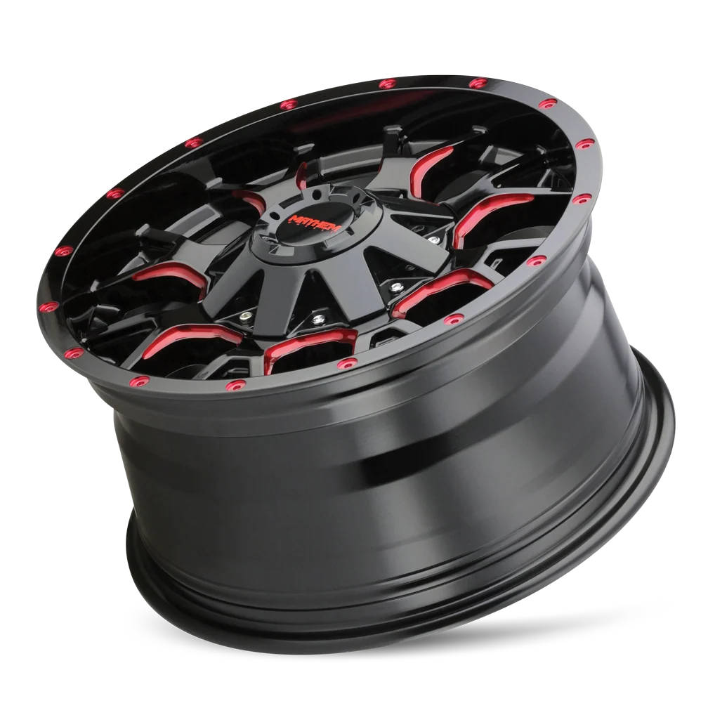 Warrior 8015 Black w/ Prism Red Wheel <br> 20x9 / 6x135 BP / 0mm Offset / 106mm Hub - Image 3